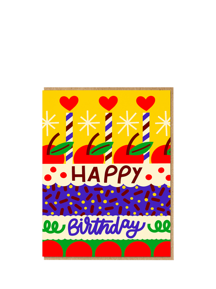 Nineteen Seventy Three Fruit Cake Birthday Card, Multi
