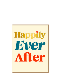 Nineteen Seventy Three Heart Happily Ever After Wedding Card, Multi