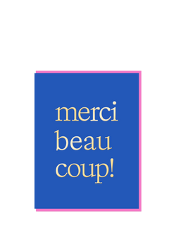Nineteen Seventy Three Merci Beaucoup Thank You Card, Multi