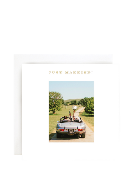 Susan O'Hanlon Just Married Car Wedding Card, Multi