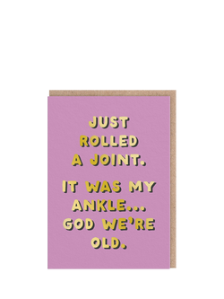 Ohh Deer Rolled A Joint Blank Greeting Card, Multi