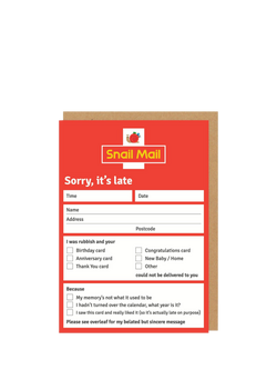 Ohh Deer Snail Mail Belated Greeting Card, Multi