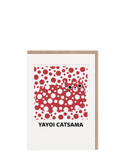 Ohh Deer Yayoi Catsama Blank Greeting Card, Multi