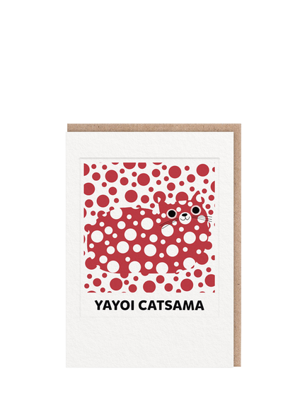Ohh Deer Yayoi Catsama Blank Greeting Card, Multi