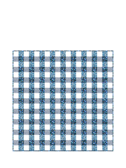 Alice Caroline Blue Gingham Patchwork Quilt Kit, Blue