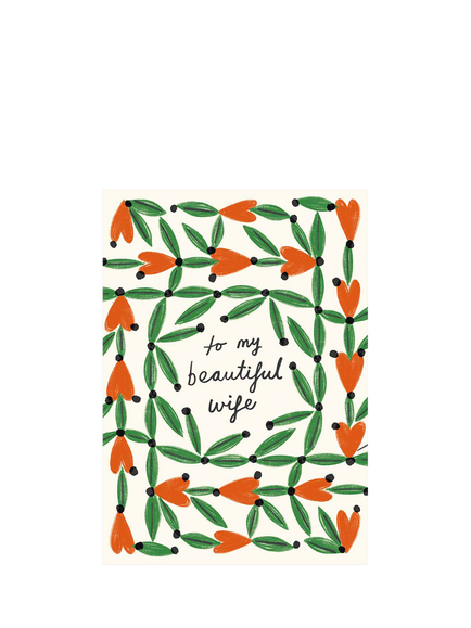 Kitty Kenda Hearts & Leaves Birthday Card, Multi