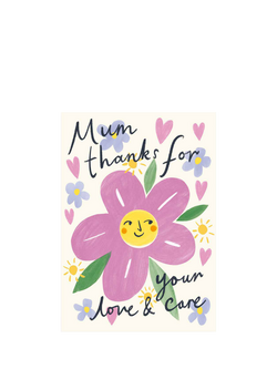 Kitty Kenda Flower Love & Care Mum Birthday Card, Multi