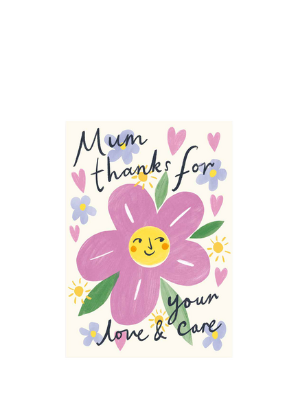 Kitty Kenda Flower Love & Care Mum Birthday Card, Multi