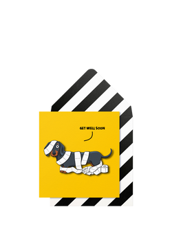 Tache Crafts Dachshund Get Well Soon Card, Multi