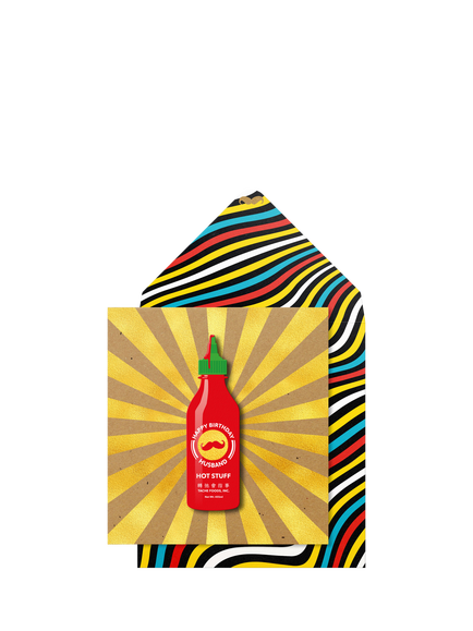 Tache Crafts Hot Sauce Husband Birthday Card, Multi