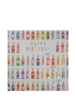 Wendy Jones Blackett Beer Bottles Birthday Card, Multi