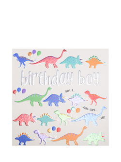 Wendy Jones Blackett Birthday Boy Dinosaurs Birthday Card, Multi