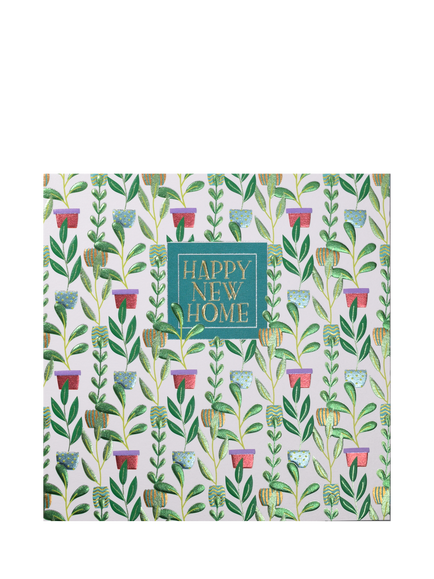 Wendy Jones Blackett Pot Plants New Home Card, Multi