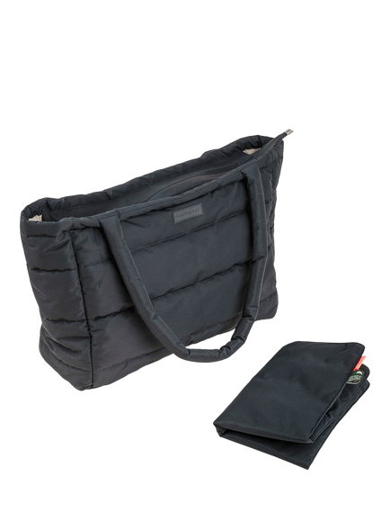 Done by Deer Quilted Changing Tote Bag, Black, Black