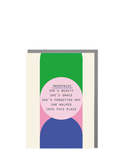 Lola Design Menopause Birthday Card, Multi
