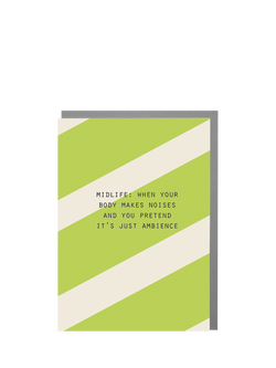 Lola Design Midlife Noises Birthday Card, Multi