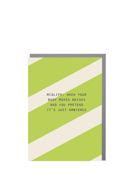 Lola Design Midlife Noises Birthday Card, Multi