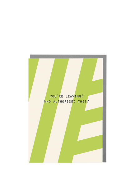 Lola Design Who Authorised This Leaving Card, Multi