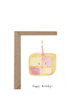 Western Sketch Battenburg Birthday Card, Multi