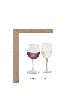 Western Sketch Cheers To Us Anniversary Card, Multi