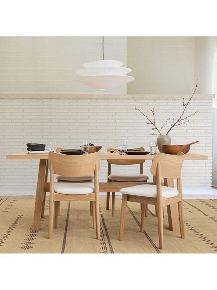 West Elm Putnam 6 Seater Rectangular Dining Table, Oak - view 2, Oak