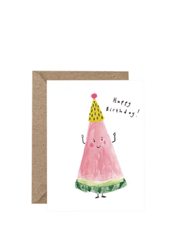 Western Sketch Watermelon Birthday Card, Multi