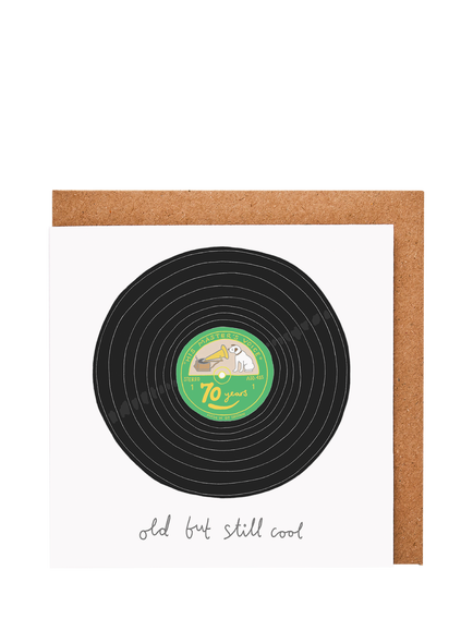 You’ve Got Pen On Your Face 70th Record Blank Greeting Card, Multi