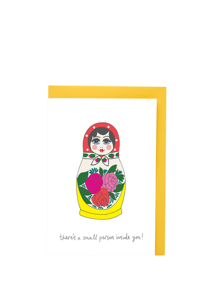 You’ve Got Pen On Your Face Russian Dolls Pregnancy Card, Multi