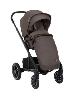 Nuna MIXX Next Pushchair, MIXX Next Carrycot, ARRA Flex Car Seat and BASE Curv Bundle, Chestnut - view 2, Chestnut