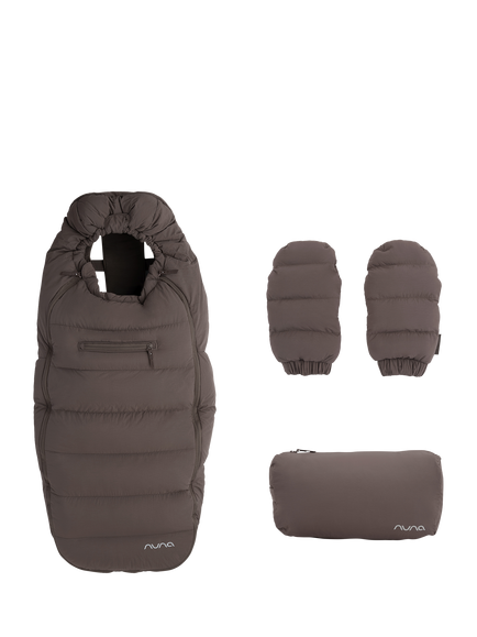 Nuna Footmuff & Gloves Winter Stroller Set, Chestnut
