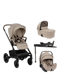 Nuna MIXX Next Pushchair, MIXX Next Carrycot, ARRA Flex Car Seat and BASE Curv Bundle, Cosmopolitan, Cosmopolitan