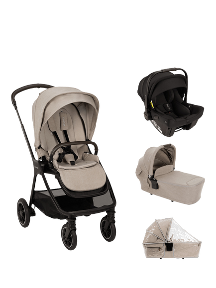 Nuna TRIV next Pushchair, LYTL Carrycot and PIPA Urbn Car Seat Travel Bundle, Chateau