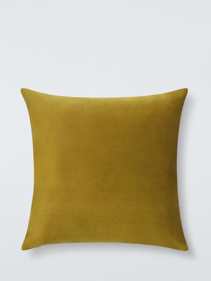John Lewis Polyester Velvet Cushion, Pickle, Pickle