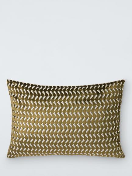 John Lewis Wren Cushion, Olive/Khaki