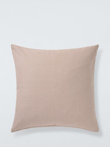 John Lewis Cotton Plain Cushion, Pale Pink, Pale Pink