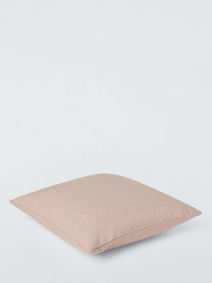 John Lewis Cotton Plain Cushion, Pale Pink - view 2, Pale Pink
