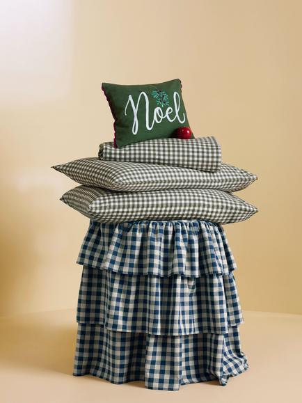 John Lewis Noel Rectangular Cushion, Multi - view 2, Green