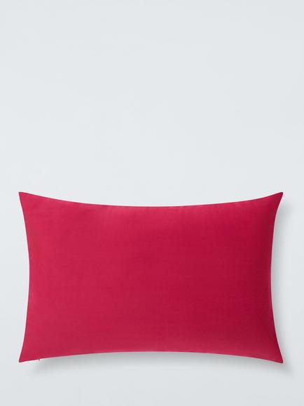 John Lewis Polyester Velvet Cushion, Fuchsia, Fuchsia
