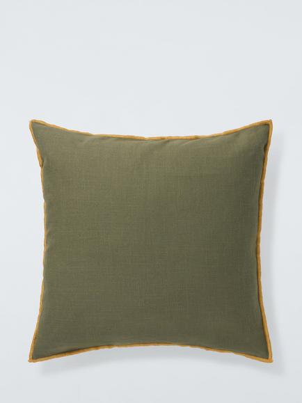 John Lewis Overlock Cushion, Avocado