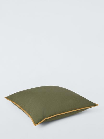 John Lewis Overlock Cushion - view 2, Avocado