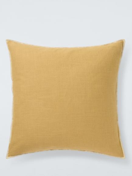 John Lewis Overlock Cushion, Butter