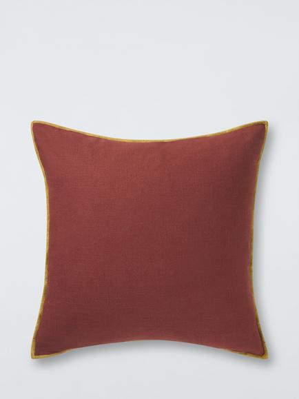John Lewis Overlock Cushion, Burnt Umber