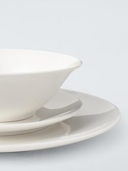 John Lewis Eat Porcelain Dinnerware Set, 12 Piece, White - view 2, White White