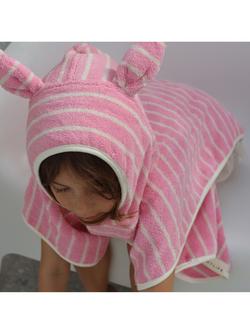 Sunnylife Kids' Hooded Swimming Towel, Cotton Candy - view 2, Pink Stripe