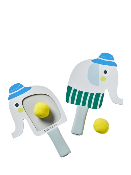 Sunnylife Eli the Elephant Riptape Beach Bats, Set of 2, Multi