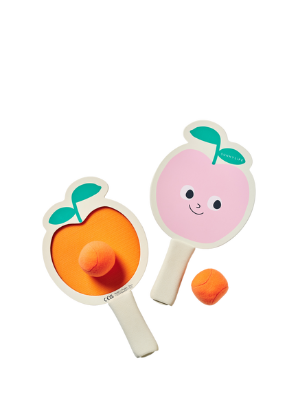 Sunnylife Poppy the Peach Riptape Beach Bats, Set of 2, Multi