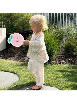 Sunnylife Poppy the Peach Riptape Beach Bats, Set of 2 - view 2, Multi