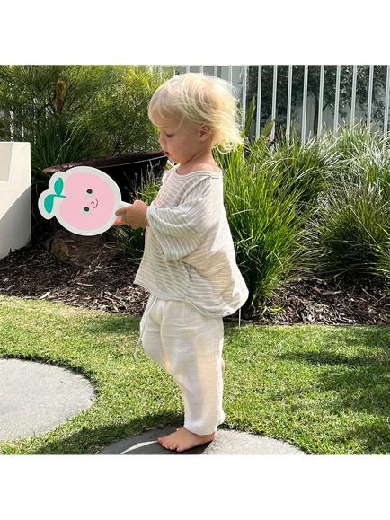 Sunnylife Poppy the Peach Riptape Beach Bats, Set of 2 - view 2, Multi
