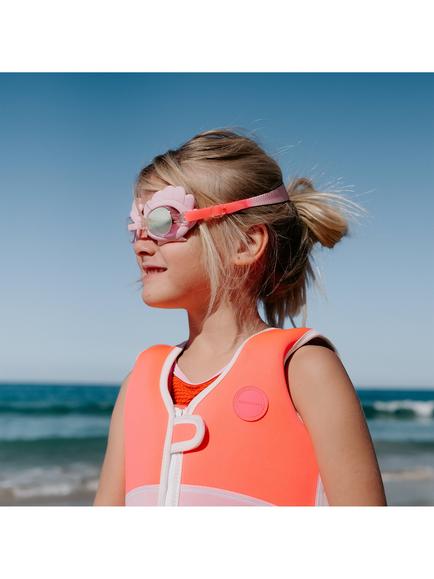 Sunnylife Kids' Melody Mini Swimming Goggles, Neon Strawberry - view 2, Neon Strawberry