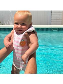 Sunnylife Baby Poppy Striped Swim Wetsuit, Cream - view 2, Cream